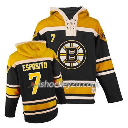 Mænd NHL Boston Bruins Phil Esposito 7 Sort Sawyer Hooded Sweatshirt